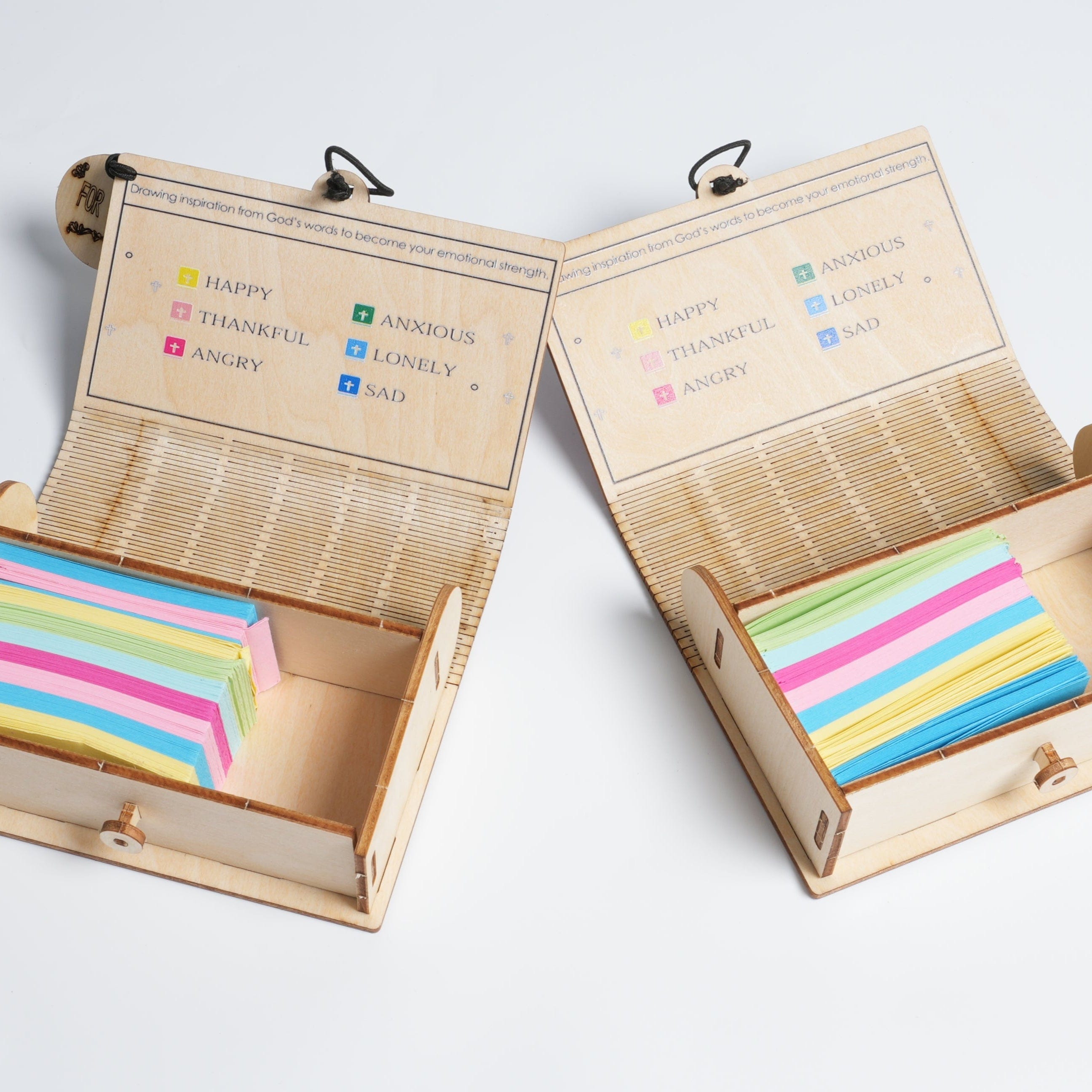 (GIFTING OFFER) Handmade Wooden Box 90 Day Bible Verses (Comes With Christian Gifts)