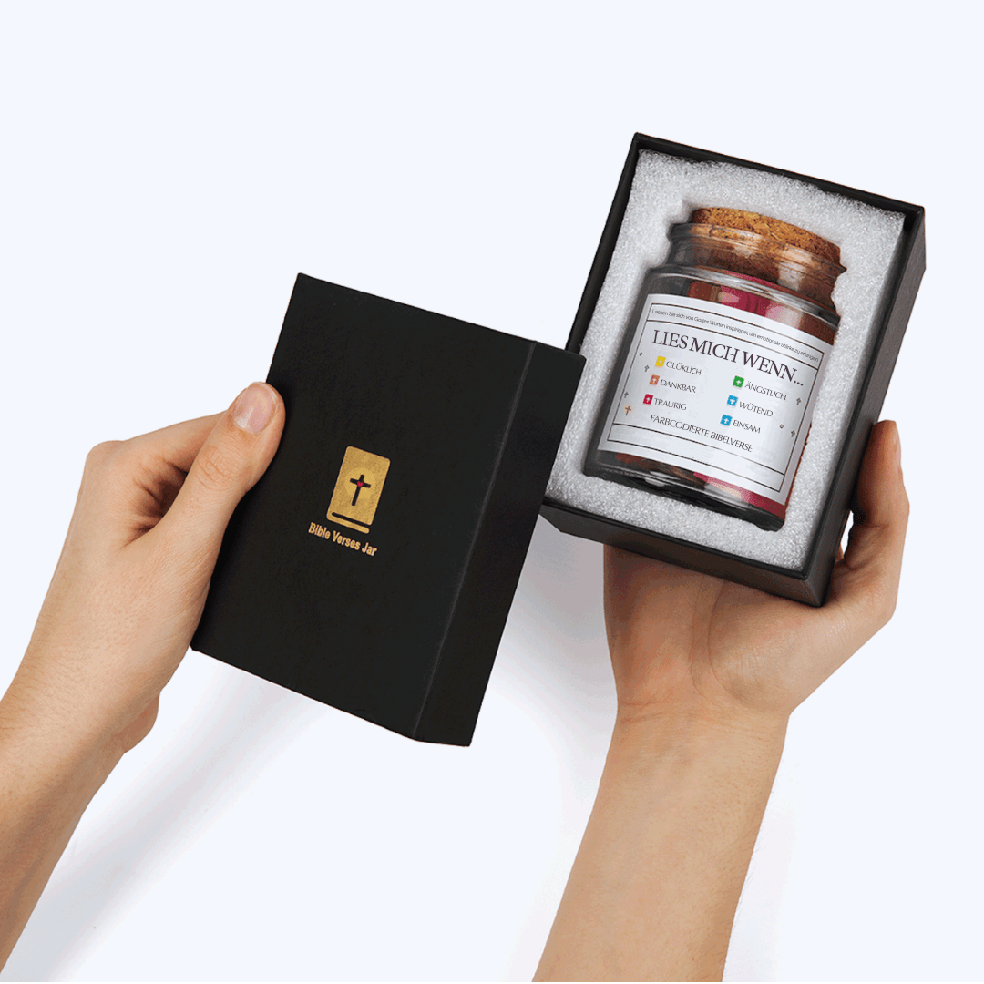 Handgemachte 90 Tage Bibel Verse Jar (Kommt mit Christlichen Geschenk-Box)