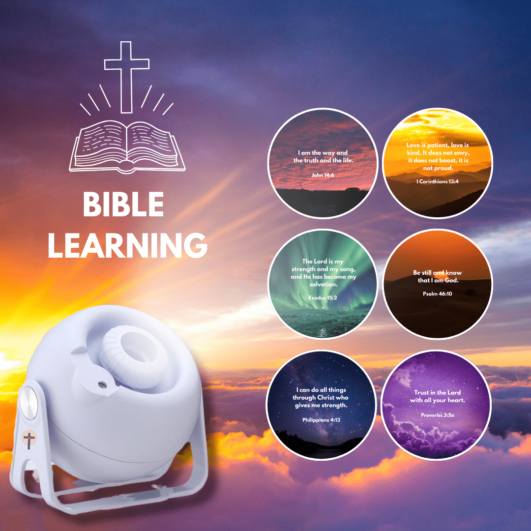 Bible Verse Projector (6 Free Scripture Discs Included)