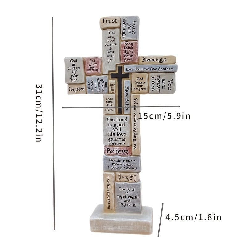 "Faith" Handmade Cross Statue by Godisabove™