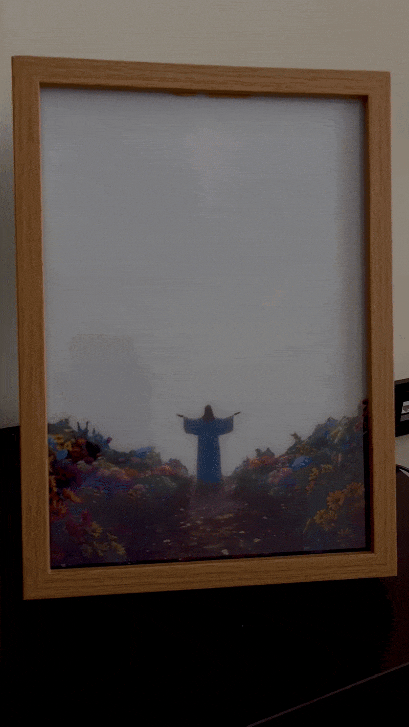Story of Jesus™ Handcrafted LED Art Lamp (Wood Frame + Charger Included)