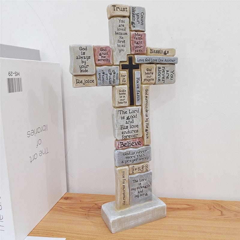 "Faith" Handmade Cross Statue by Godisabove™